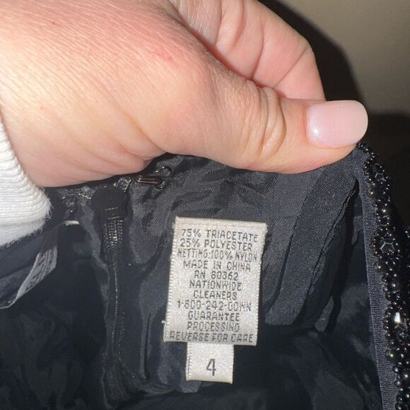 Nightline Women's Elegant Black Evening Vintage Gown Maxi Dress - Size 4 - Picture 11 of 11